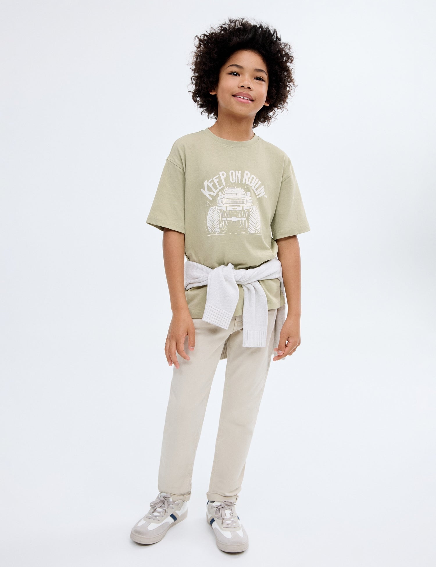 Mango t-shirt park1 in Khaki - 99999999_01