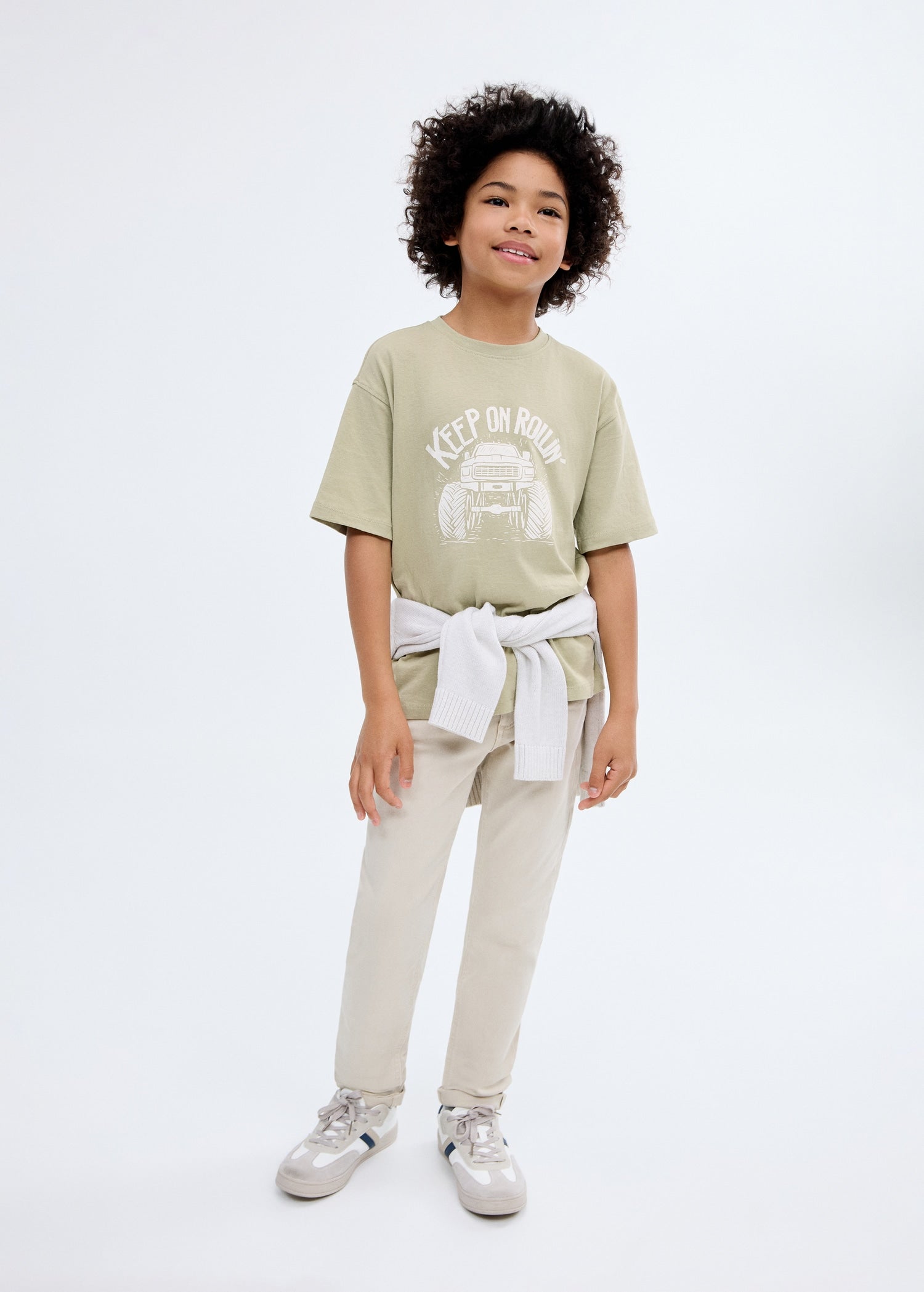 Mango t-shirt park1 in Khaki - 99999999_01