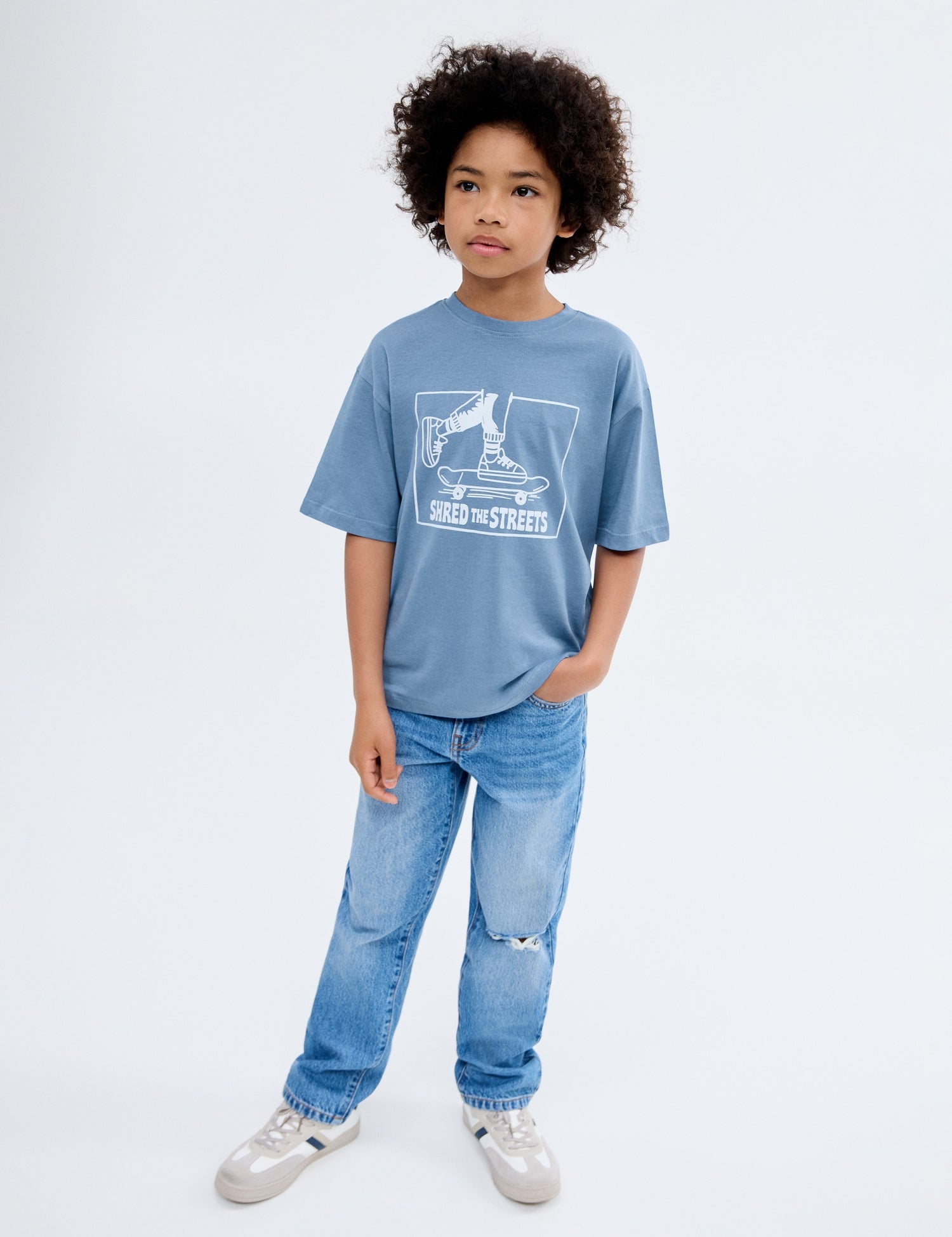 Mango t-shirt park2 in Blue - 99999999_01