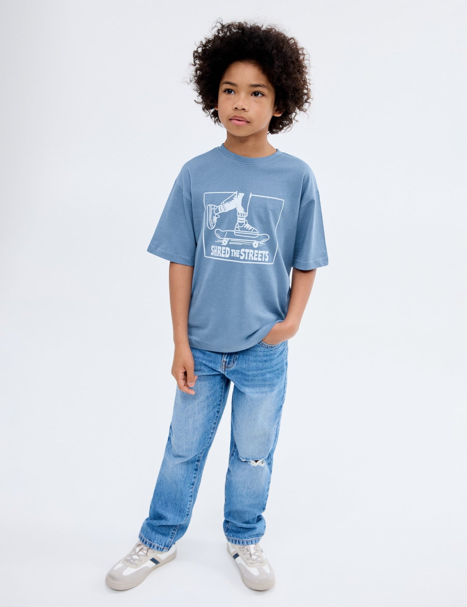 Mango t-shirt park2 in Blue - 99999999_01