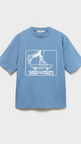 Mango t-shirt park2 in Blue - B