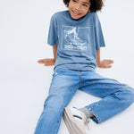 Mango t-shirt park2 in Blue - D2