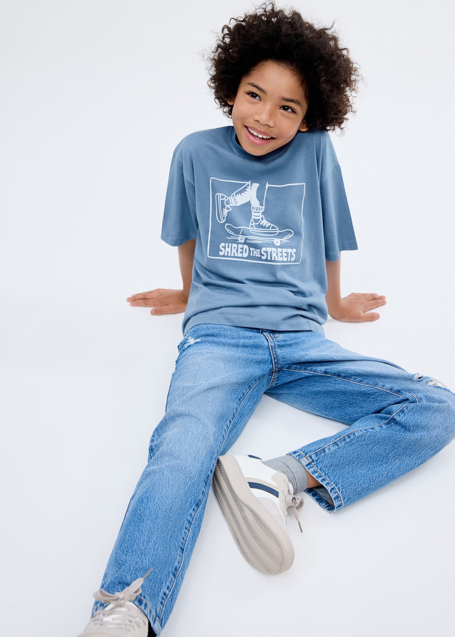 Mango t-shirt park2 in Blue - D2