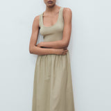 Mango dress valvi in Khaki