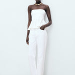 Mango top peplum in White - 99999999_01