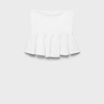 Mango top peplum in White - B