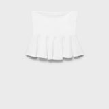 Mango top peplum in White - B