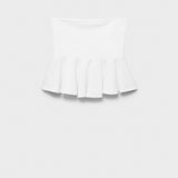 Mango top peplum in White - B