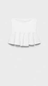 Mango top peplum in White - B