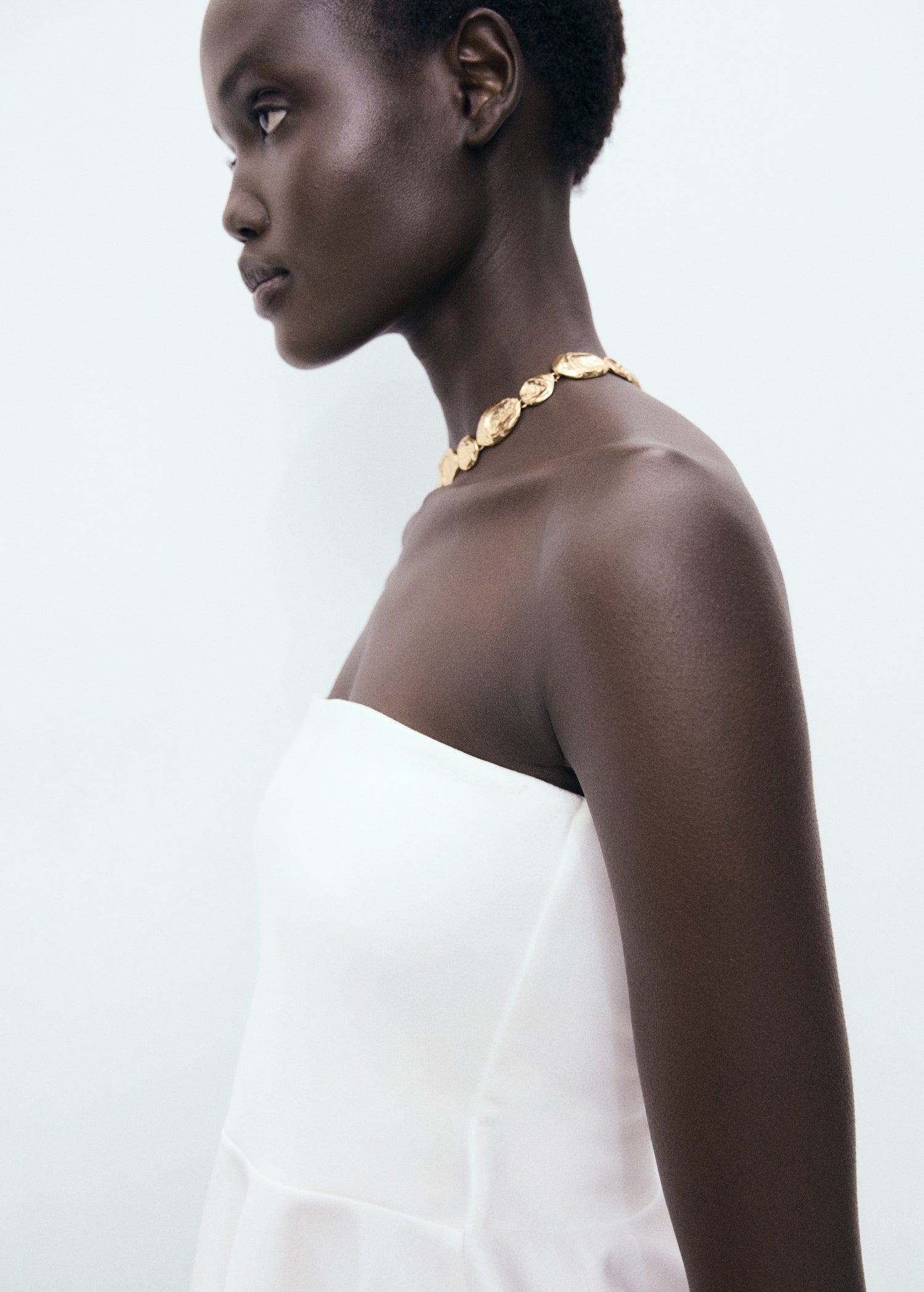 Mango top peplum in White - D2