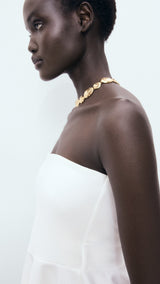 Mango top peplum in White - D2
