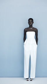 Mango top peplum in White - D7