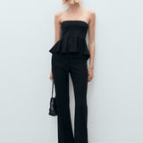 Mango top peplum in Black - 99999999_01