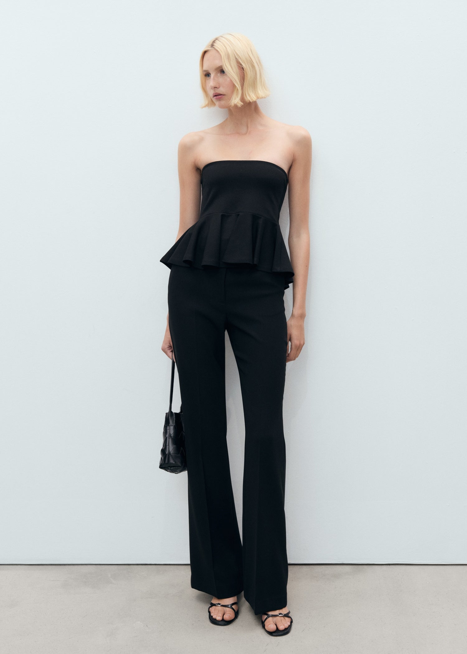 Mango top peplum in Black - 99999999_01