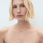 Mango top peplum in Black - D6