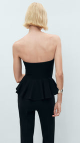 Mango top peplum in Black - R