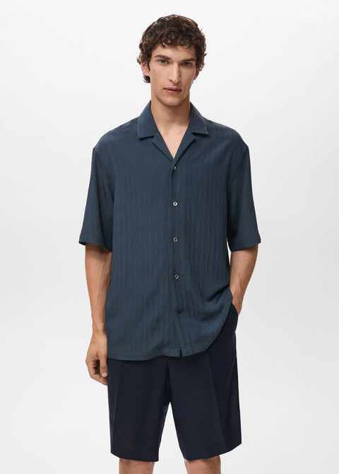 Mango shirt pireos in navy