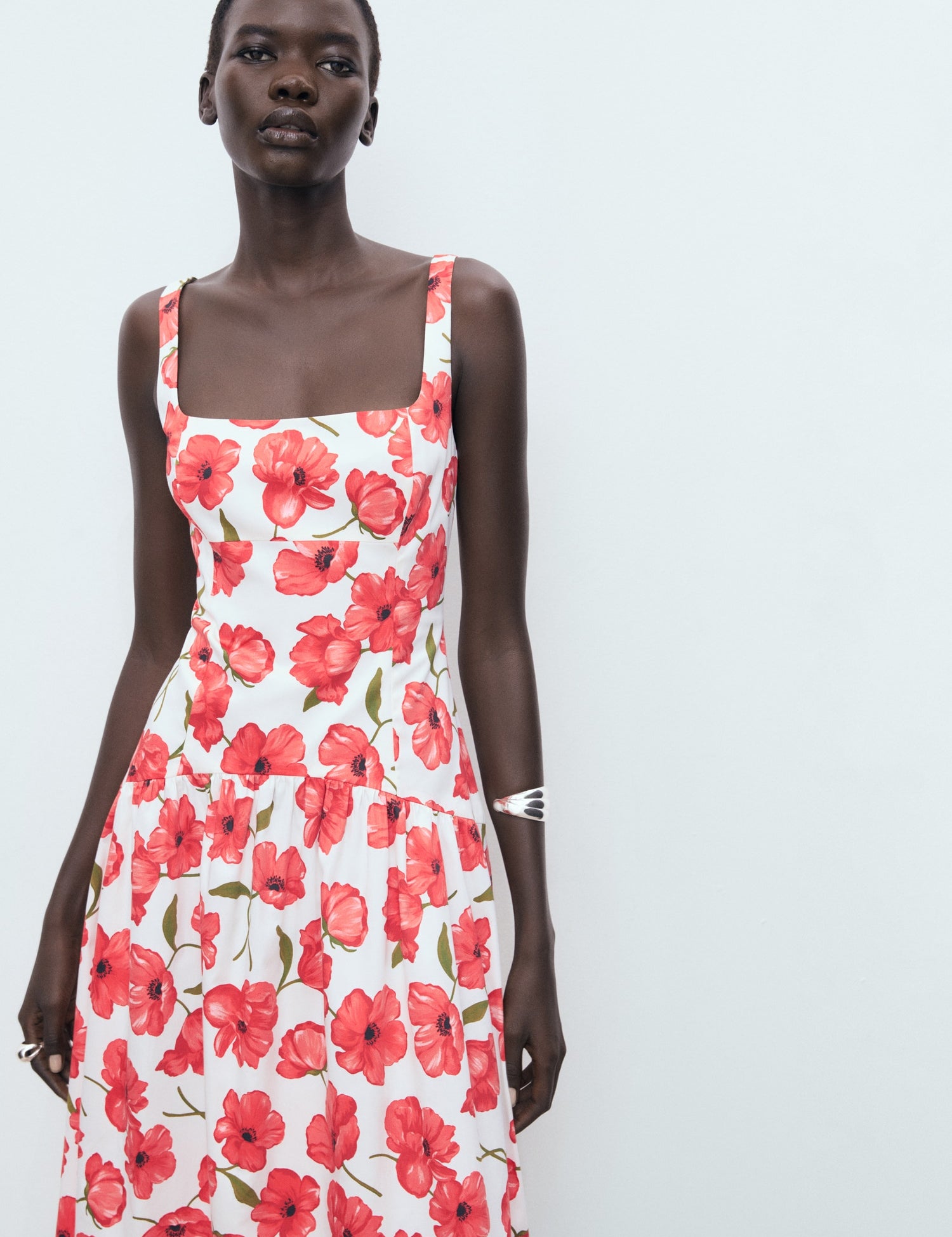 Mango dress pola in Off White