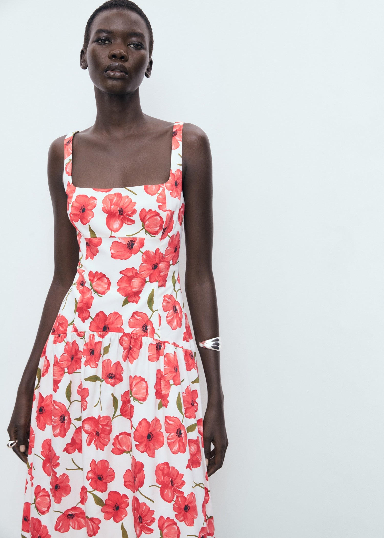 Mango dress pola in Off White