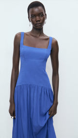 Mango dress pola in Blue