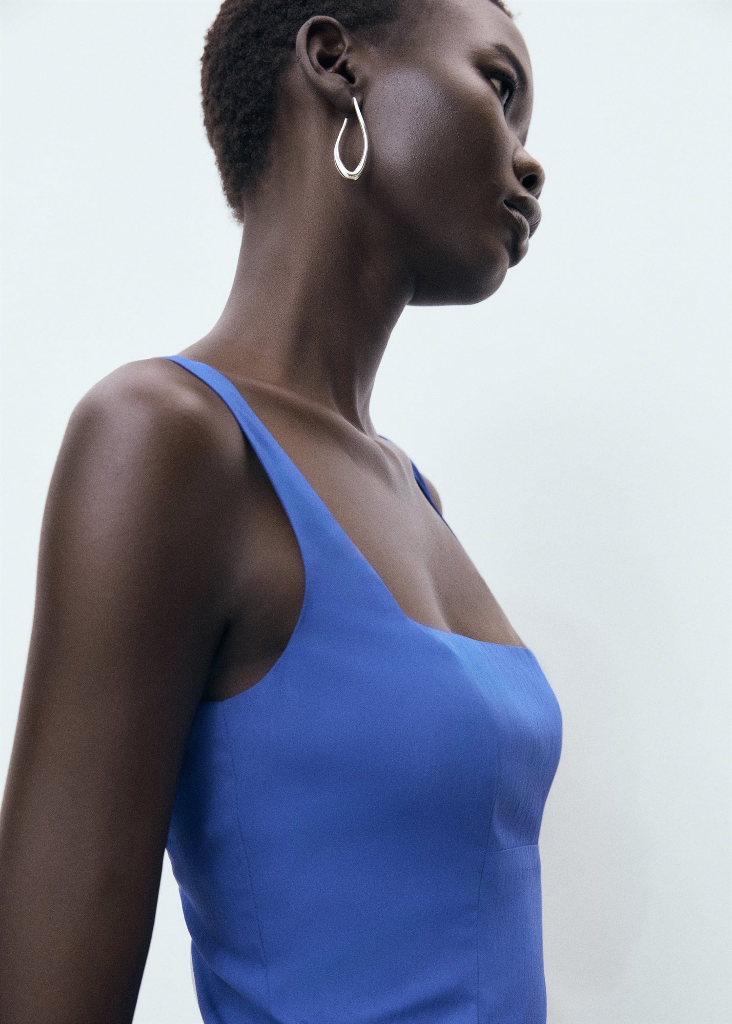 Mango dress pola in Blue - D1