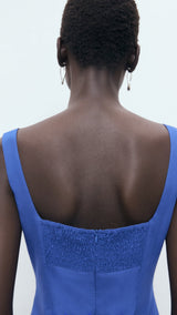 Mango dress pola in Blue - D6