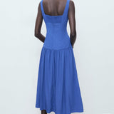 Mango dress pola in Blue - R