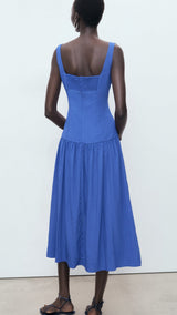 Mango dress pola in Blue - R