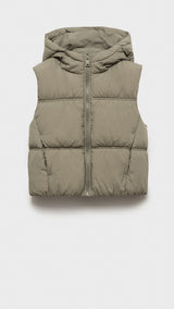 Mango outer vest luisa in Khaki - B