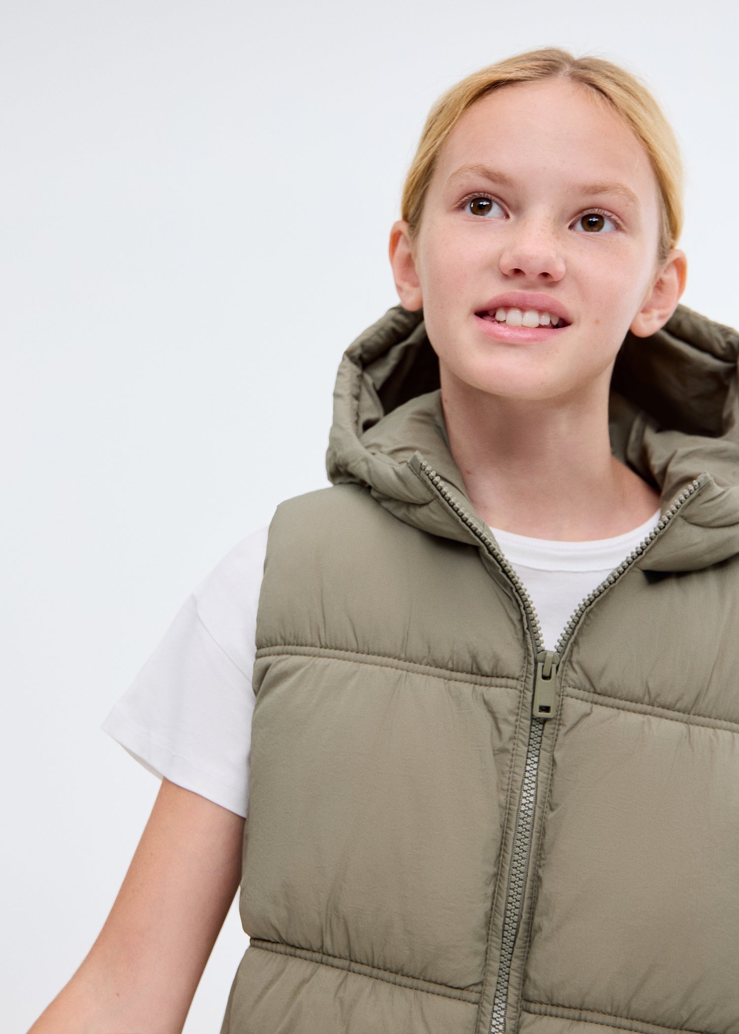 Mango outer vest luisa in Khaki - D1