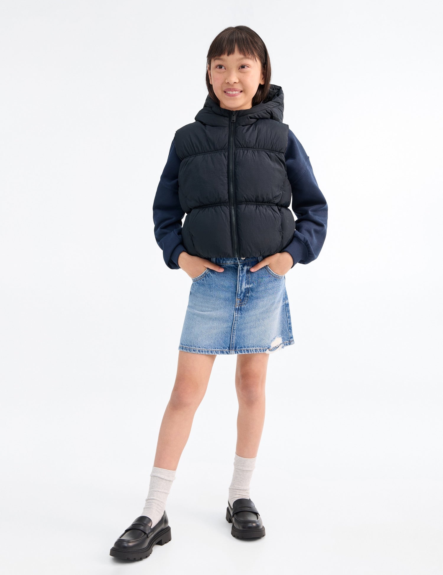 Mango outer vest luisa in Navy Blue - 99999999_01