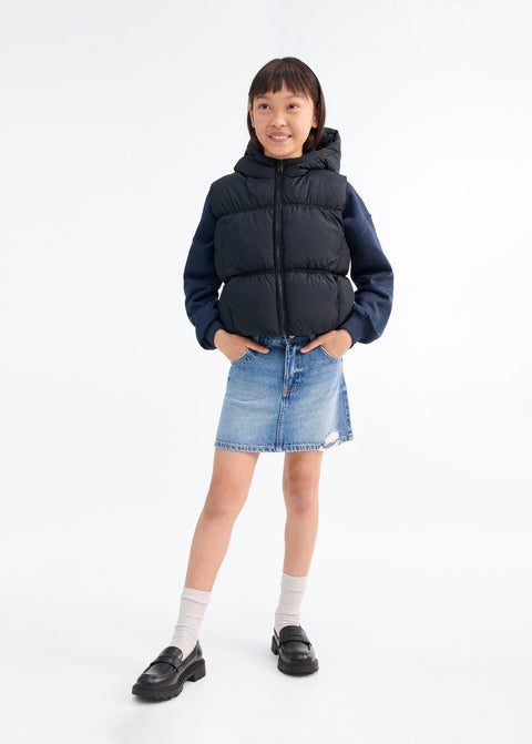 Mango outer vest luisa in navy blue