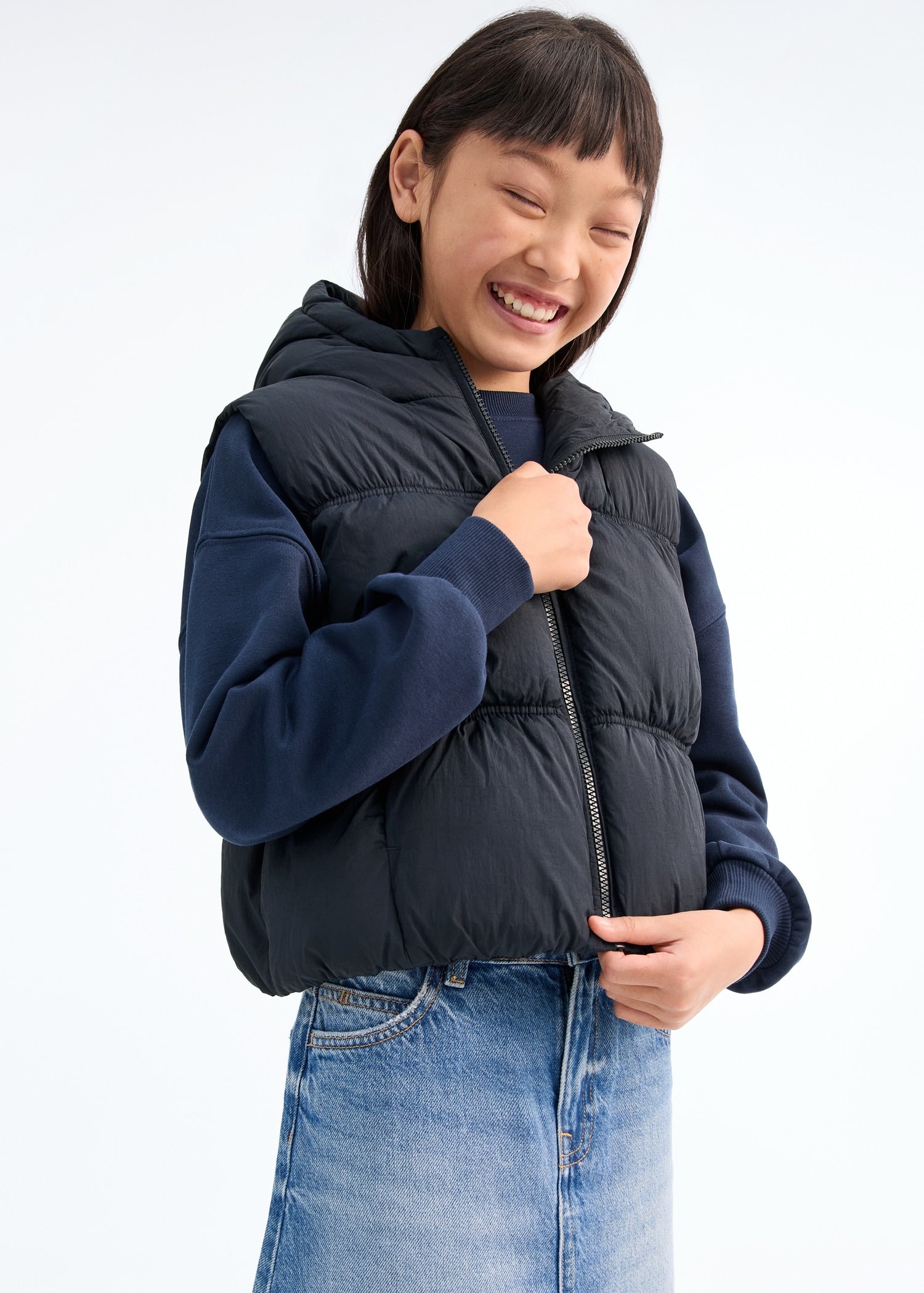 Mango outer vest luisa in Navy Blue - D1