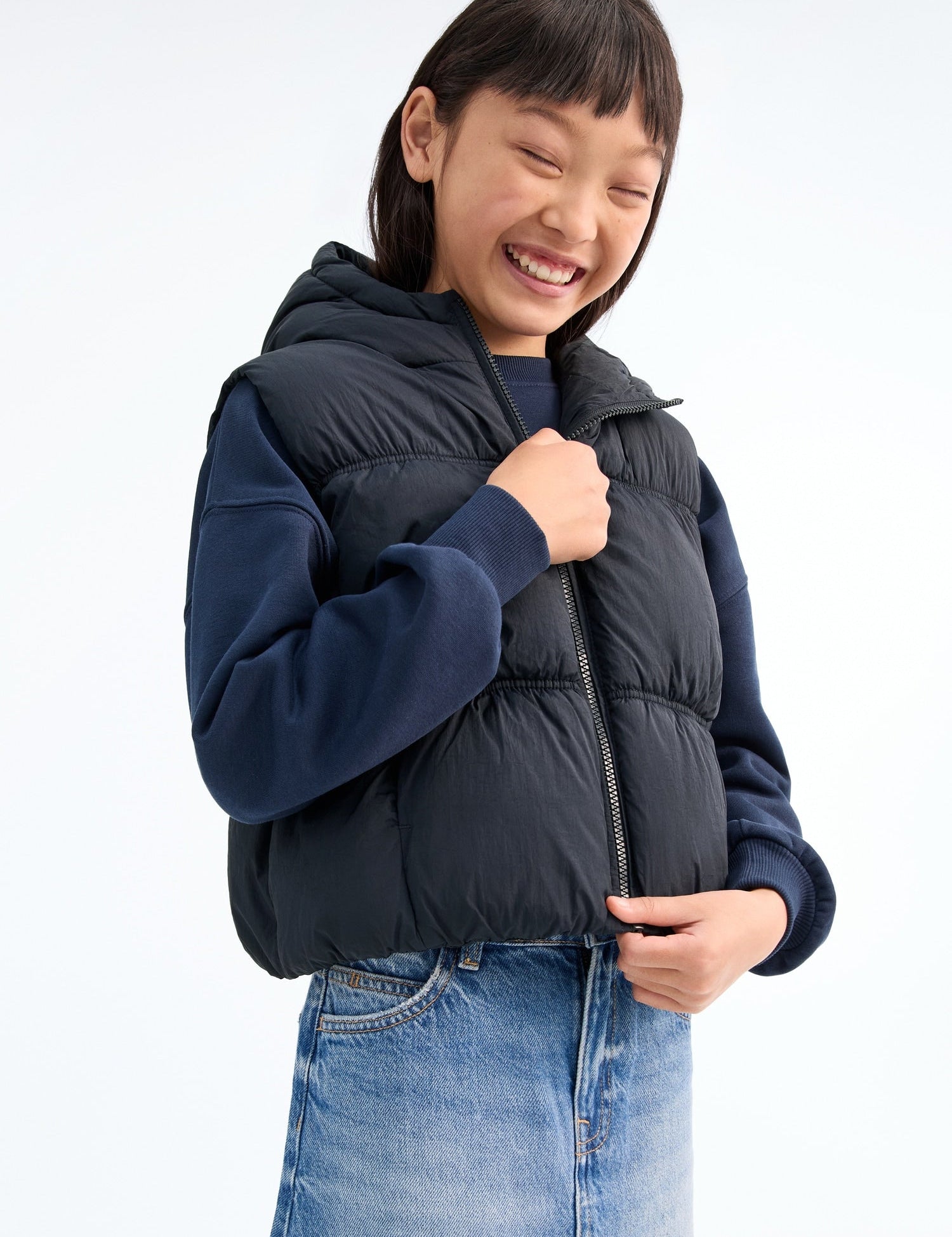 Mango outer vest luisa in Navy Blue - D1