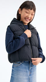 Mango outer vest luisa in Navy Blue - D1