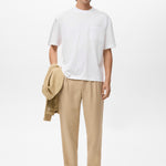 Mango t-shirt single in Off White - 99999999_01