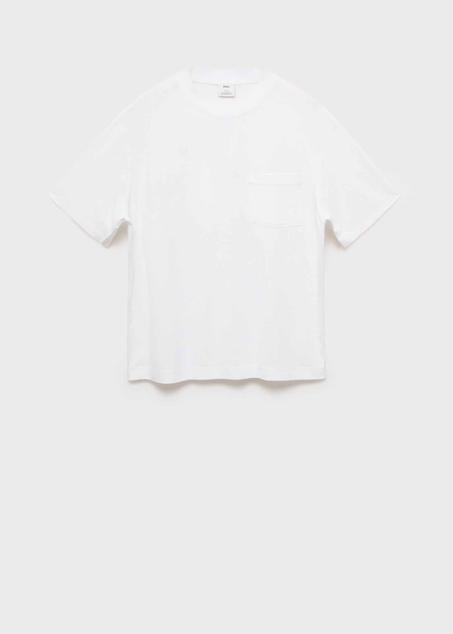 Mango t-shirt single in Off White - B