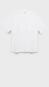 Mango t-shirt single in Off White - B