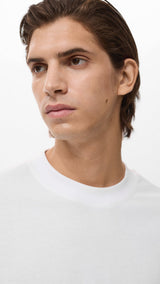 Mango t-shirt single in Off White - D1