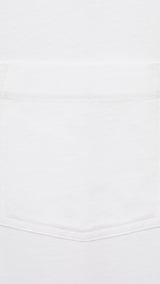 Mango t-shirt single in Off White - D8