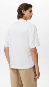 Mango t-shirt single in Off White - R