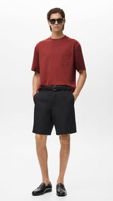 Mango t-shirt single in Cherry - 99999999_01