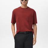 Mango t-shirt single in Cherry