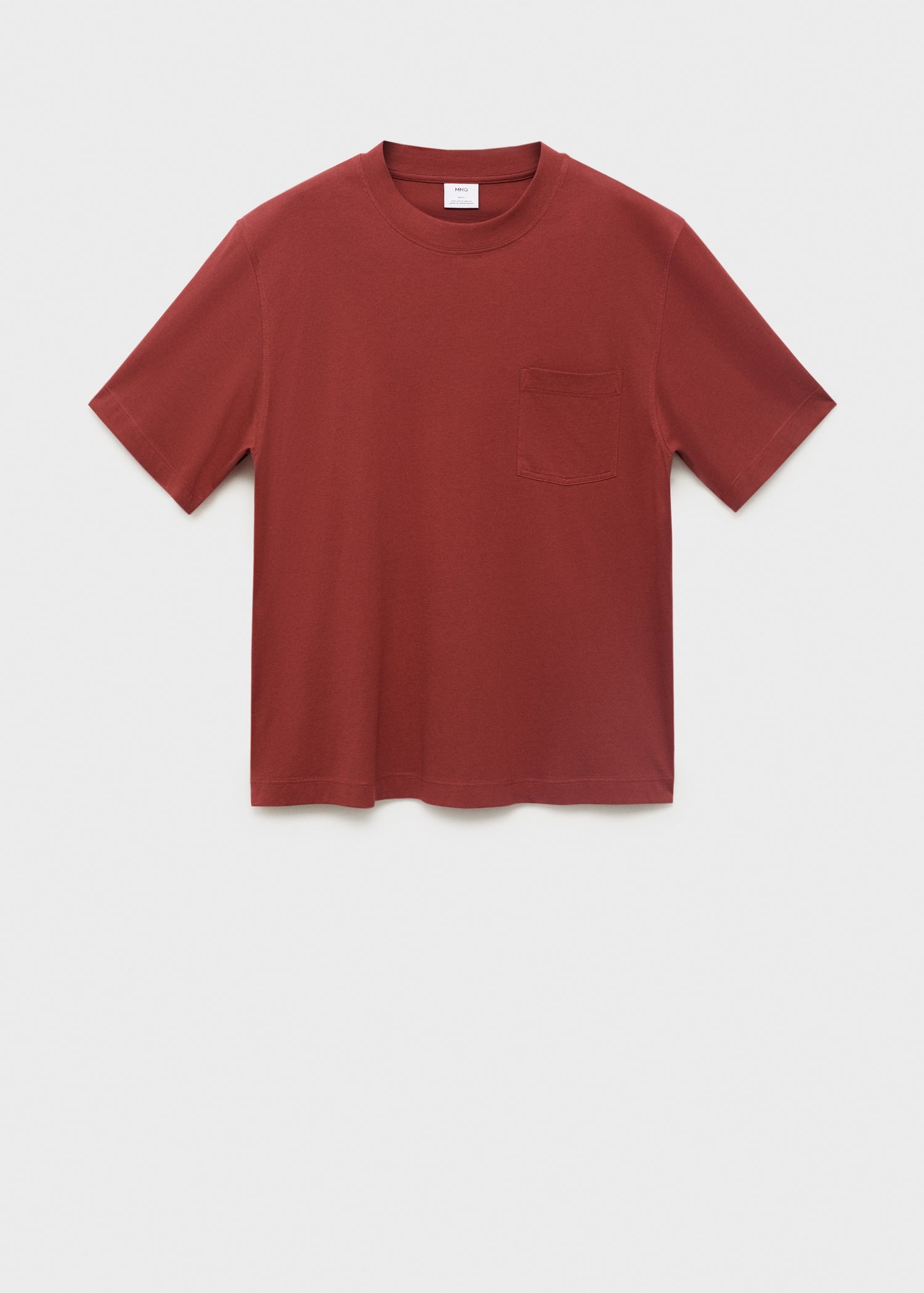 Mango t-shirt single in Cherry - B