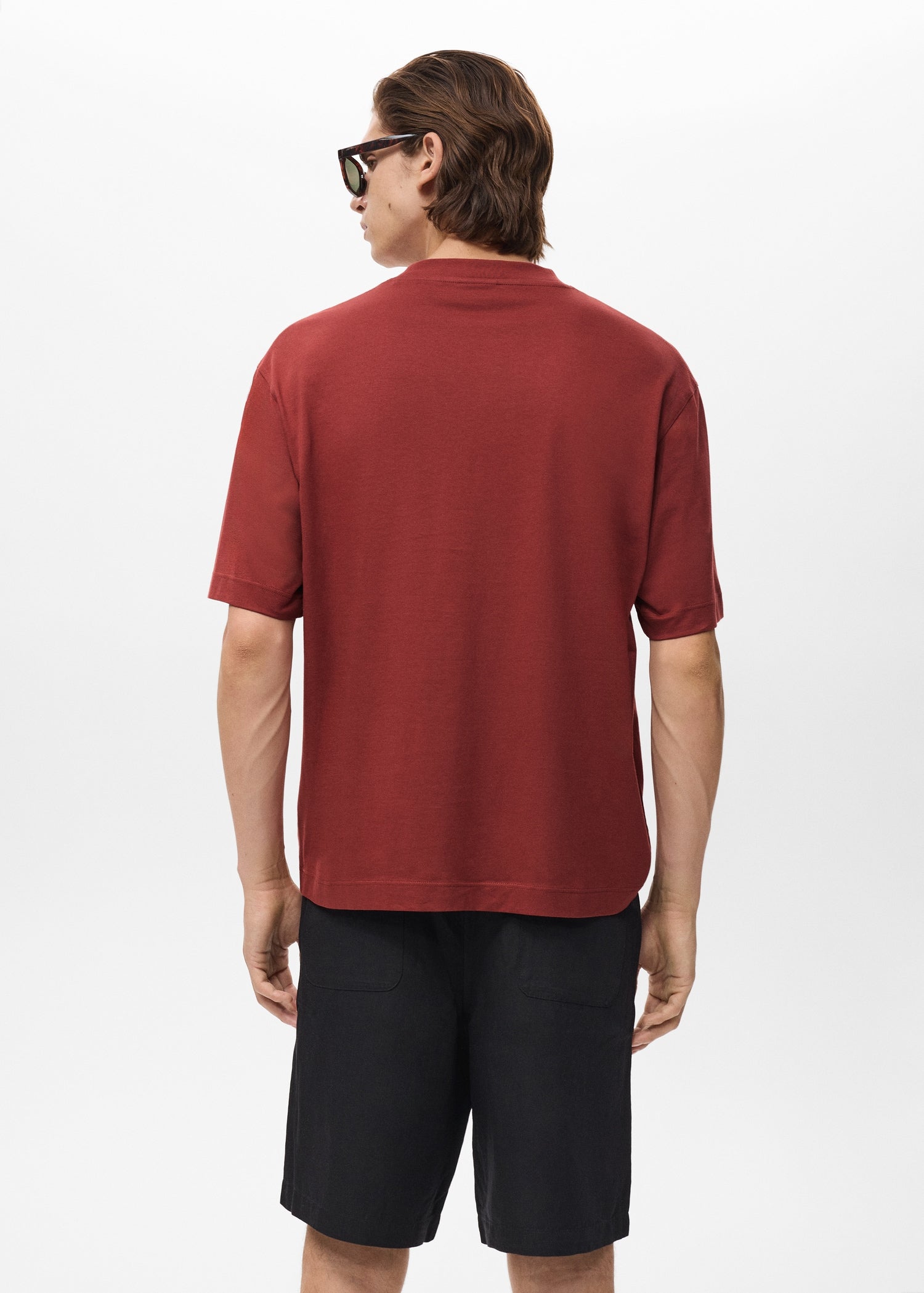 Mango t-shirt single in Cherry - R
