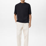 Mango t-shirt single in Black - 99999999_01