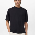 Mango t-shirt single in Black