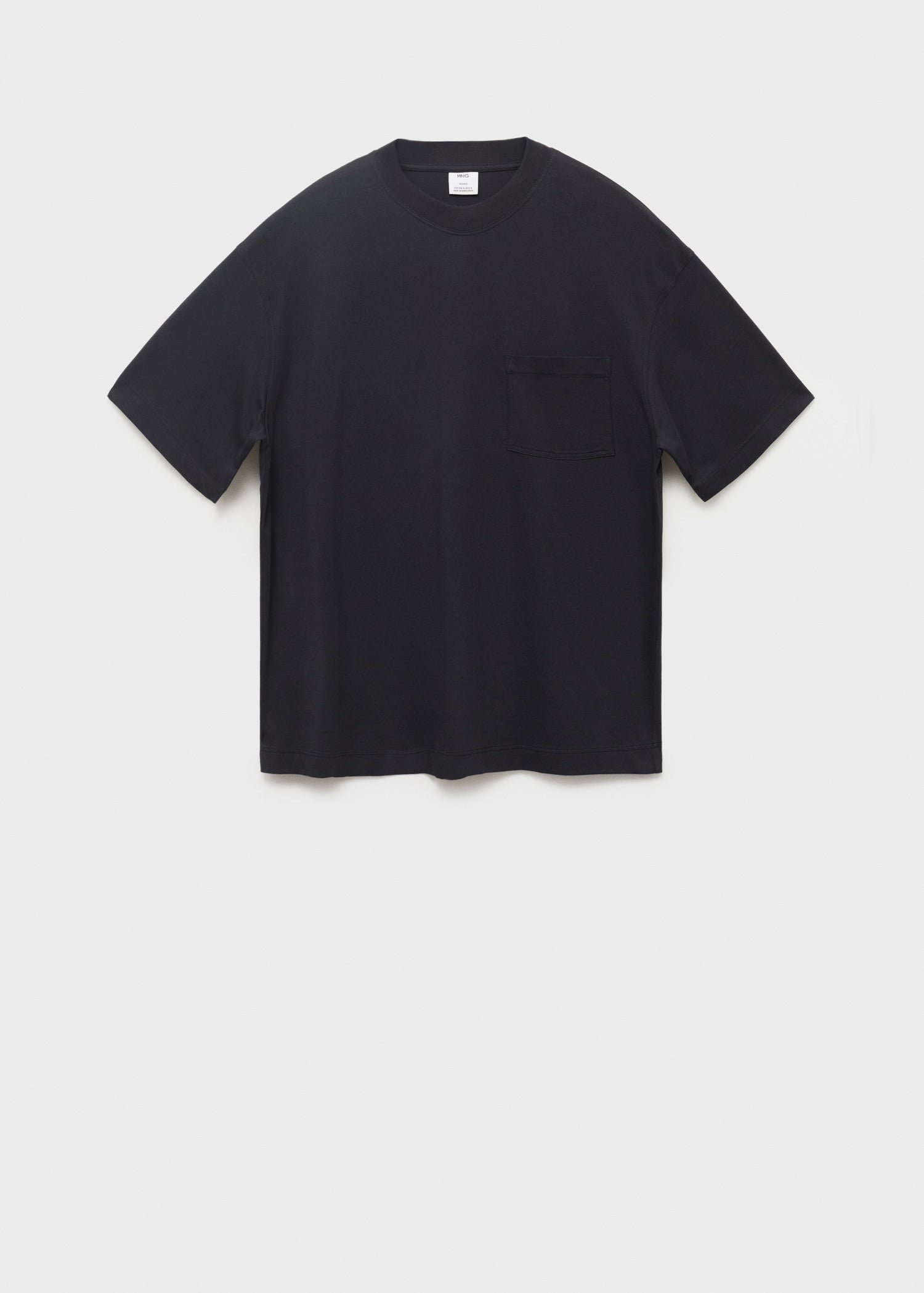 Mango t-shirt single in Black - B