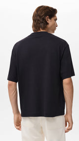 Mango t-shirt single in Black - R