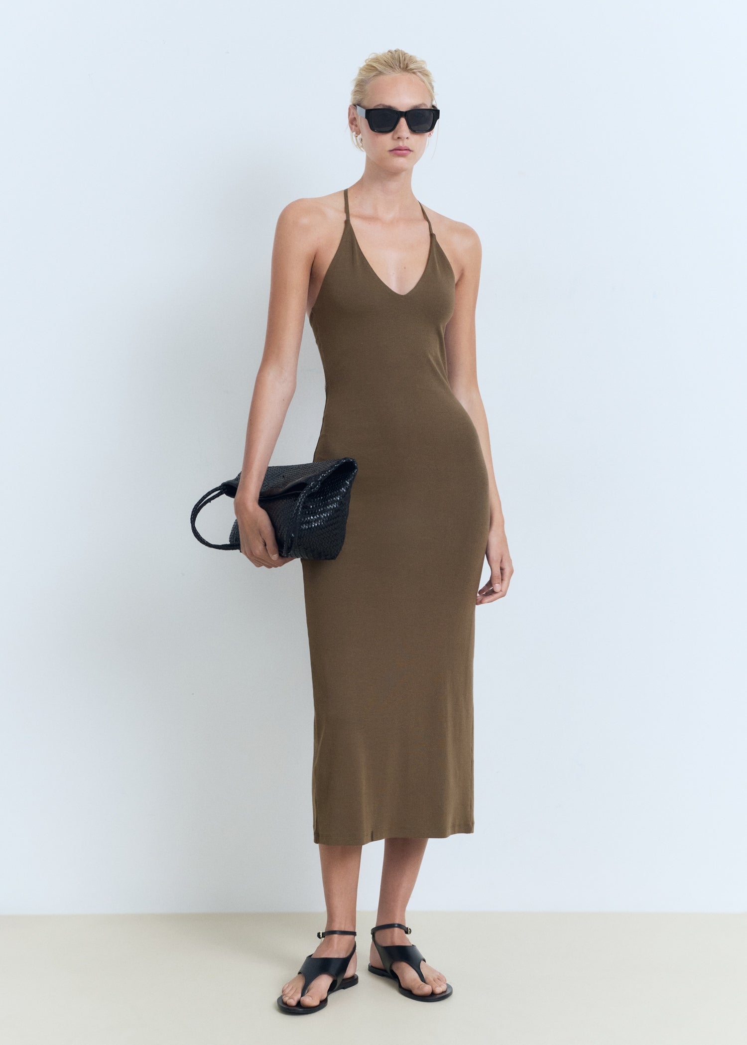 Mango dress bali in Khaki - 99999999_01